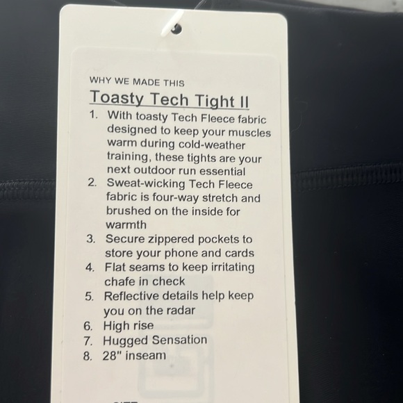 Lululemon Toasty Tech Tight II size 4 black - Picture 4 of 4
